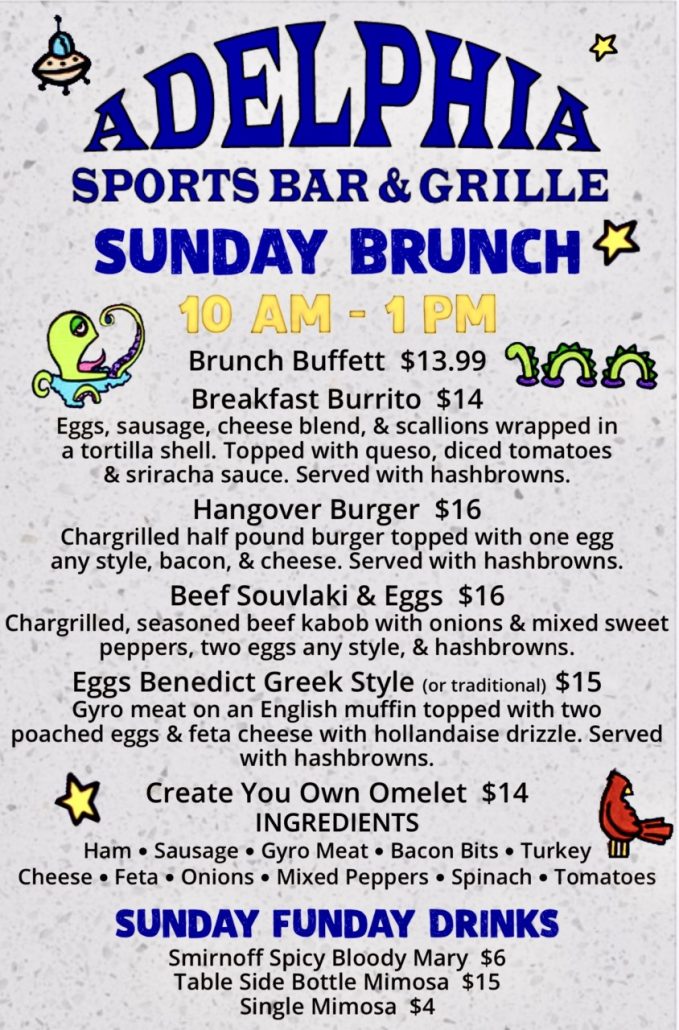 Sunday Brunch Buffet – Adelphia Sports Bar